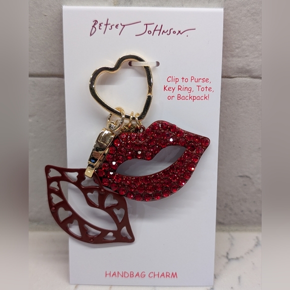 Betsey Johnson Accessories - Betsey Johnson Bag Charm - Red Lips NWT
